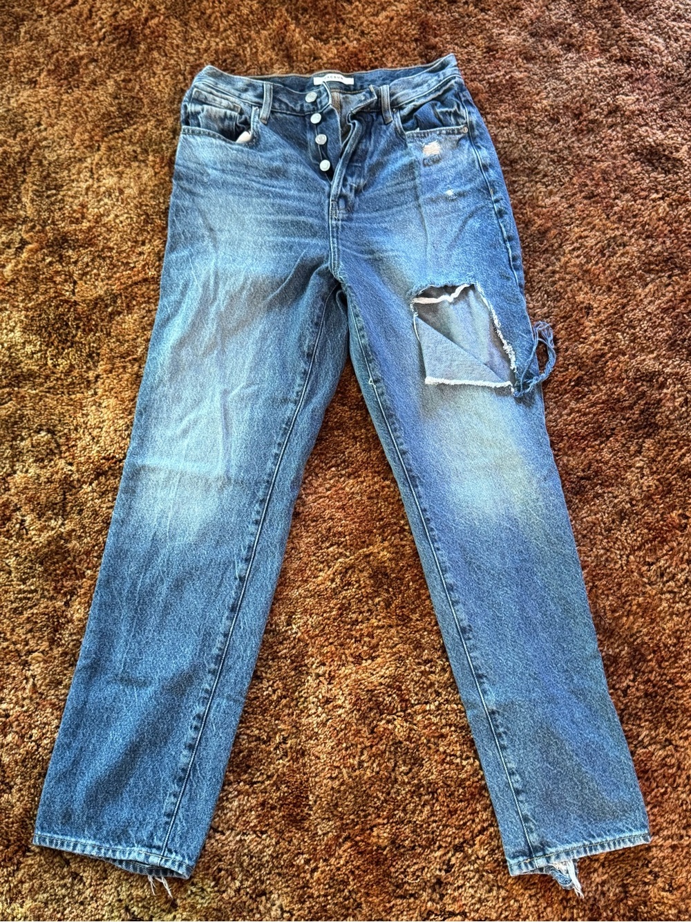 PacSun Women’s Blue Distressed Flare Jeans